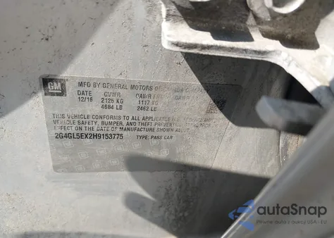 2017 Buick Regal Turbo Sport Touring from USA, damaged, VIN 2G4GL5EX2H9153775